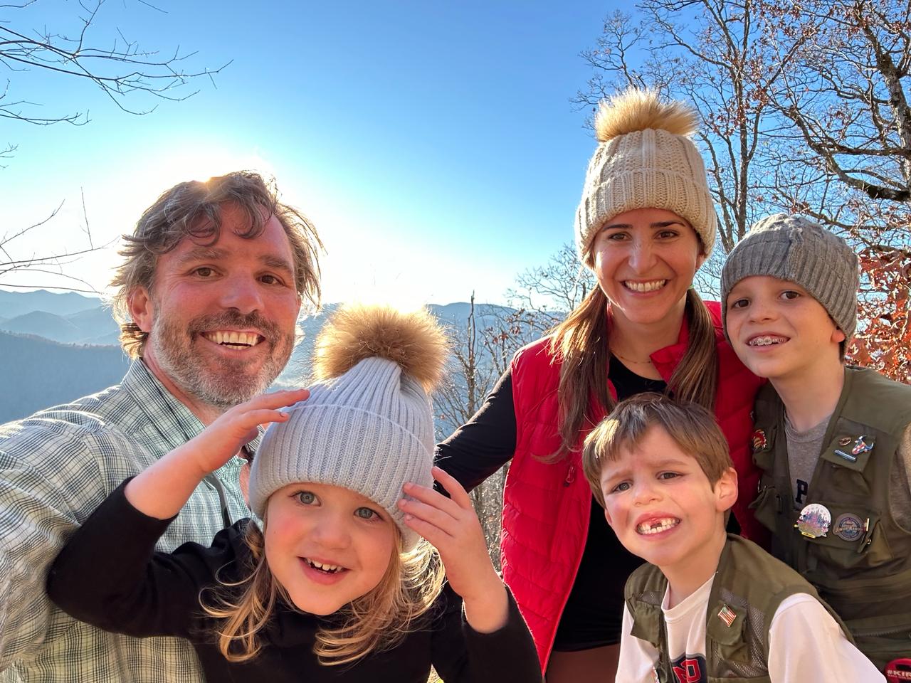 Mike and family together on an outdoor adventure